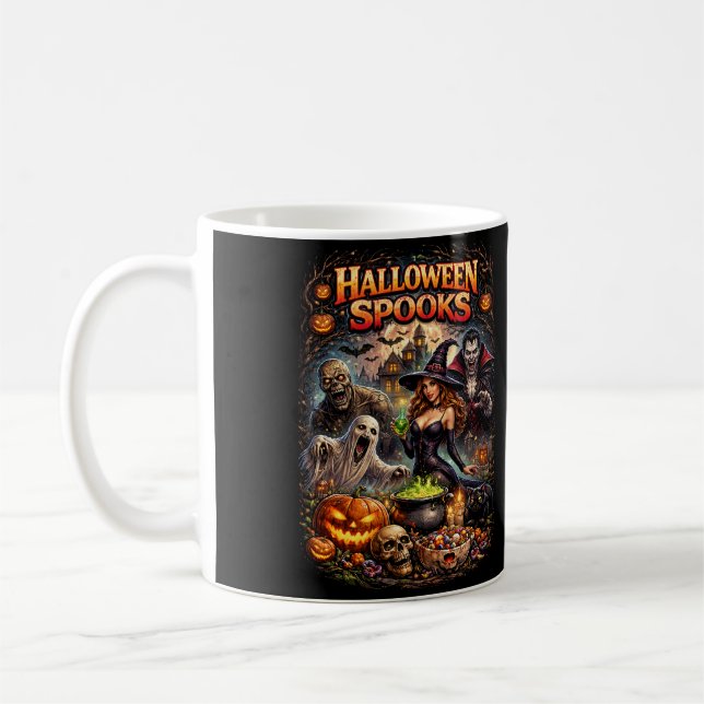 Halloween Spooks Coffee Mug (Left)