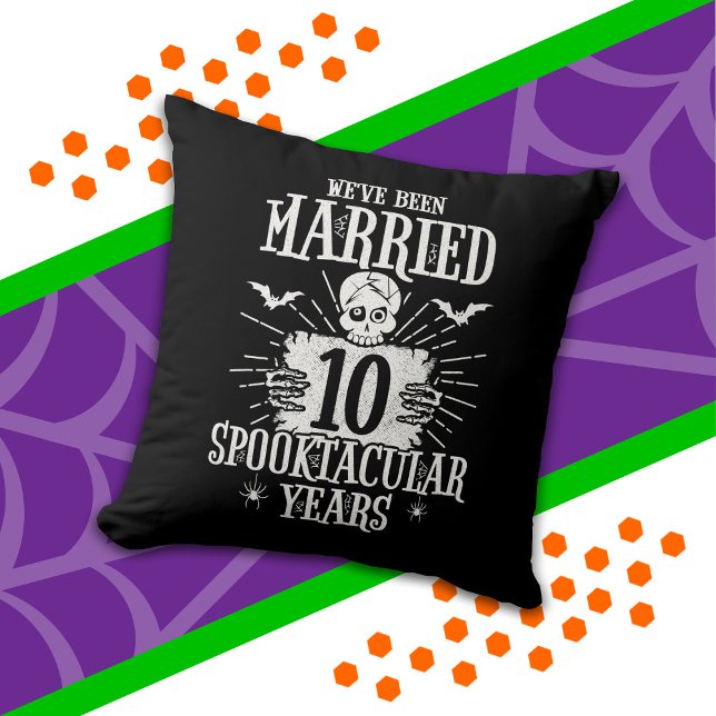 Halloween Spooktacular 10th Wedding Anniversary Cushion (Creator Uploaded)