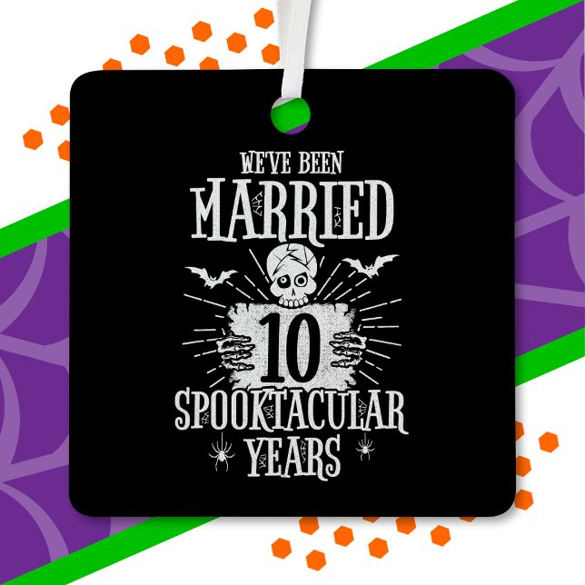 Halloween Spooktacular 10th Wedding Anniversary Metal Tree Decoration (Creator Uploaded)