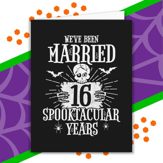 Halloween Spooktacular 16th Wedding Anniversary Card (Creator Uploaded)