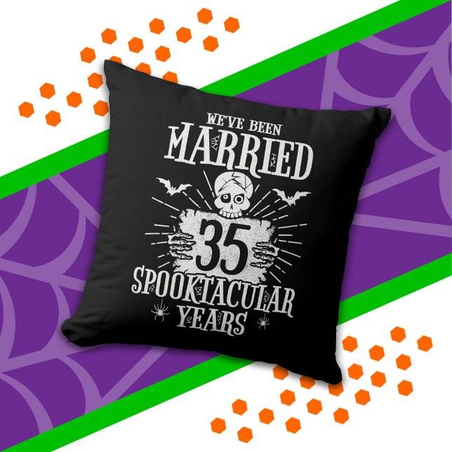 Halloween Spooktacular 35th Wedding Anniversary Cushion (Creator Uploaded)