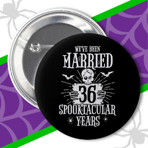 Halloween Spooktacular 36th Wedding Anniversary 6 Cm Round Badge