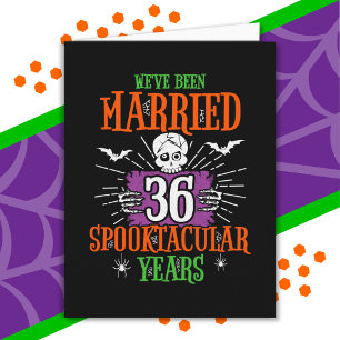 Halloween Spooktacular 36th Wedding Anniversary Card