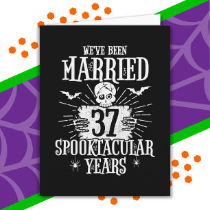Halloween Spooktacular 37th Wedding Anniversary Card
