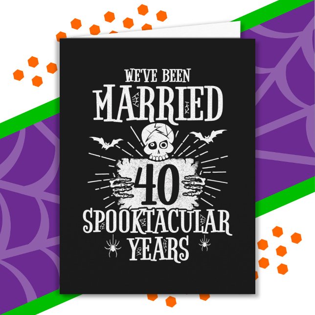 Halloween Spooktacular 40th Wedding Anniversary Card (Creator Uploaded)