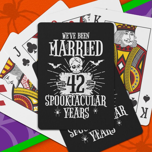 Halloween Spooktacular 42nd Wedding Anniversary Playing Cards (Creator Uploaded)