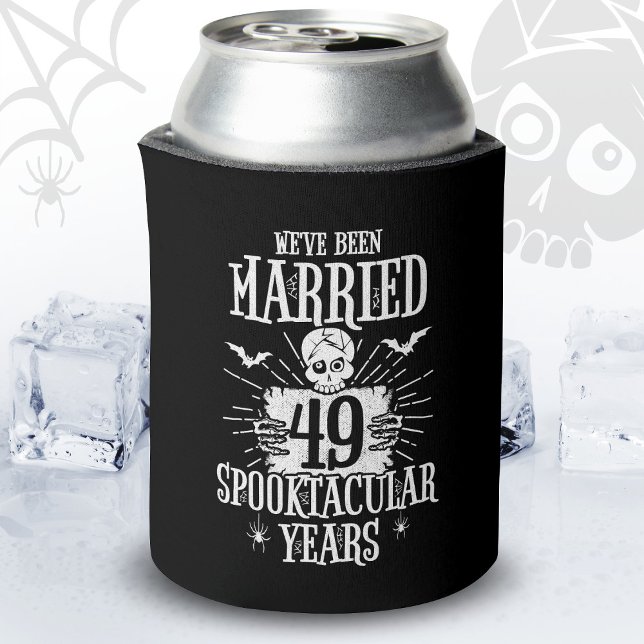Halloween Spooktacular 49th Wedding Anniversary Can Cooler (Creator Uploaded)