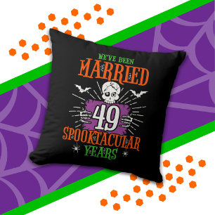 Halloween Spooktacular 49th Wedding Anniversary Cushion