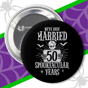Halloween Spooktacular 50th Wedding Anniversary 6 Cm Round Badge