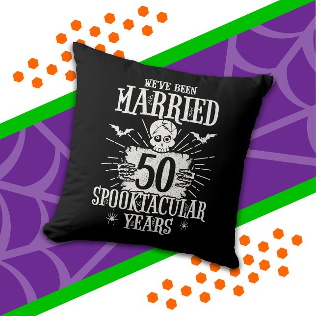 Halloween Spooktacular 50th Wedding Anniversary Cushion (Creator Uploaded)