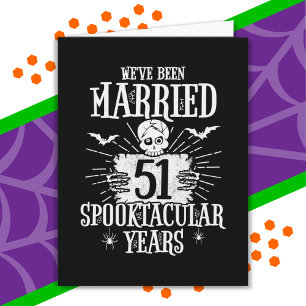 Halloween Spooktacular 51st Wedding Anniversary Card