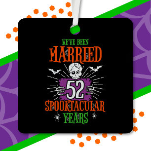 Halloween Spooktacular 52nd Wedding Anniversary Metal Tree Decoration
