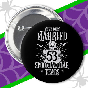 Halloween Spooktacular 53rd Wedding Anniversary 6 Cm Round Badge