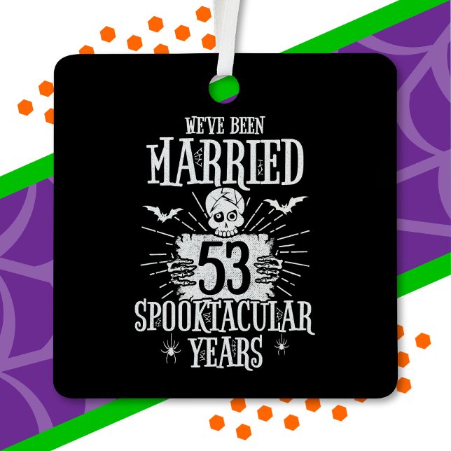 Halloween Spooktacular 53rd Wedding Anniversary Metal Tree Decoration (Creator Uploaded)