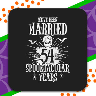 Halloween Spooktacular 54th Wedding Anniversary Square Sticker