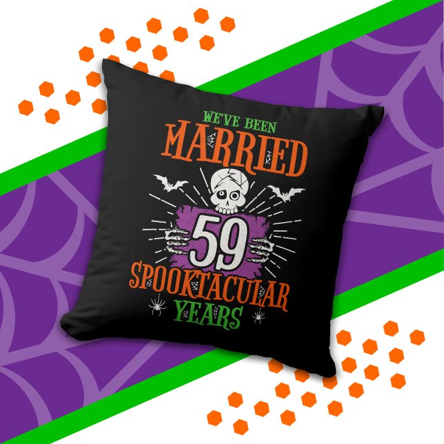 Halloween Spooktacular 59th Wedding Anniversary Cushion (Creator Uploaded)