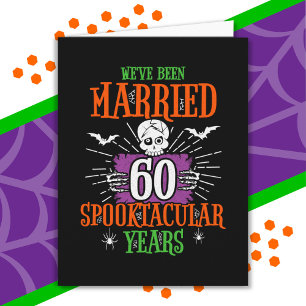 Halloween Spooktacular 60th Wedding Anniversary Card