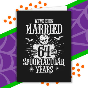 Halloween Spooktacular 64th Wedding Anniversary Card