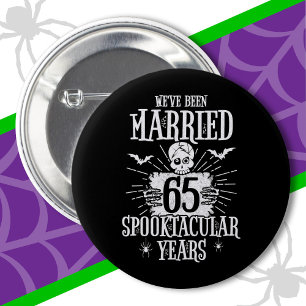Halloween Spooktacular 65th Wedding Anniversary 6 Cm Round Badge