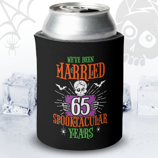 Halloween Spooktacular 65th Wedding Anniversary Can Cooler (Creator Uploaded)