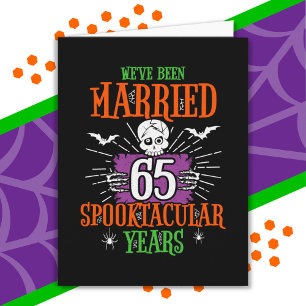 Halloween Spooktacular 65th Wedding Anniversary Card