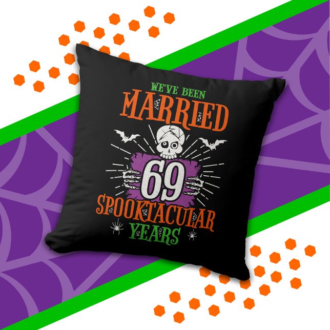 Halloween Spooktacular 69th Wedding Anniversary Cushion (Creator Uploaded)
