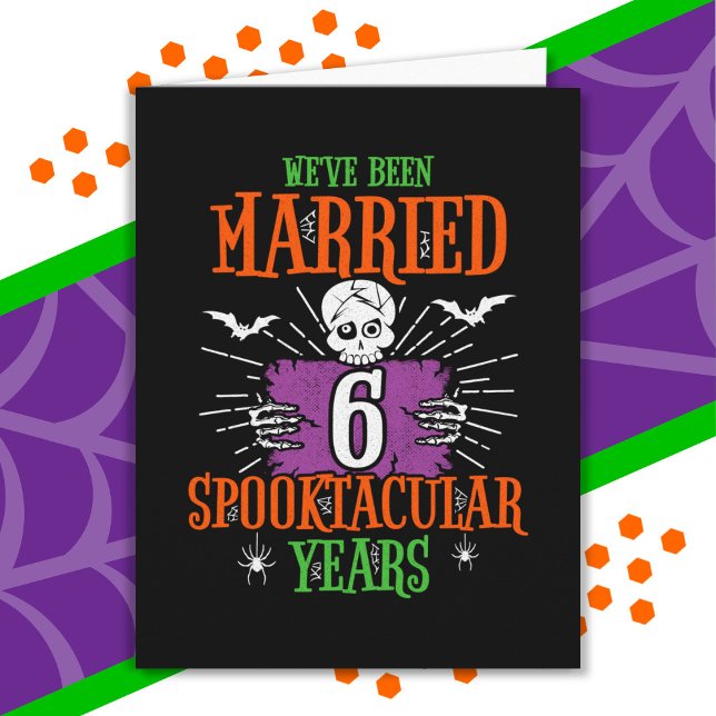 Halloween Spooktacular 6th Wedding Anniversary Card (Creator Uploaded)