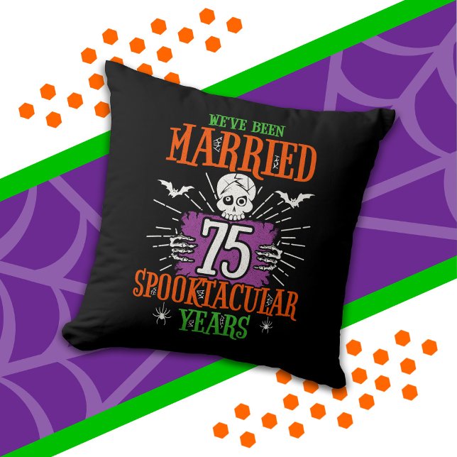 Halloween Spooktacular 75th Wedding Anniversary Cushion (Creator Uploaded)