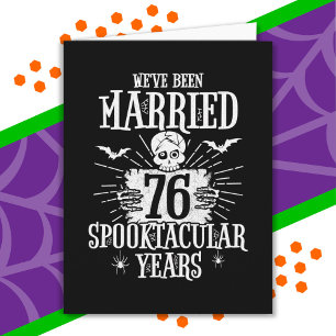 Halloween Spooktacular 76th Wedding Anniversary Card