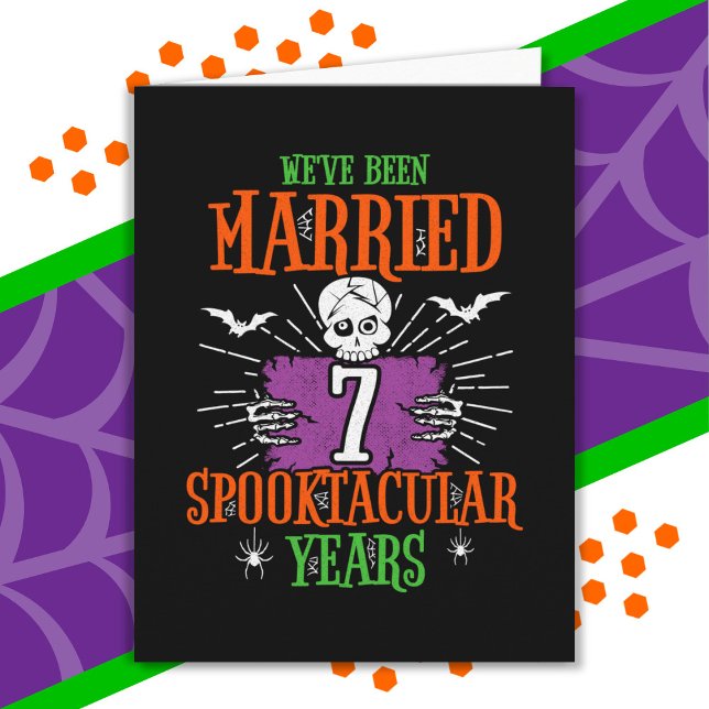Halloween Spooktacular 7th Wedding Anniversary Card (Creator Uploaded)