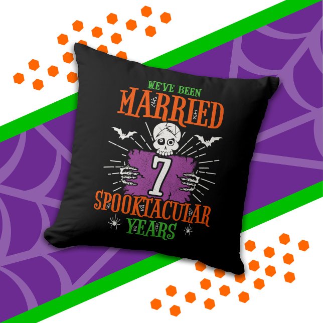 Halloween Spooktacular 7th Wedding Anniversary Cushion (Creator Uploaded)