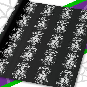 Halloween Spooktacular 7th Wedding Anniversary Wrapping Paper