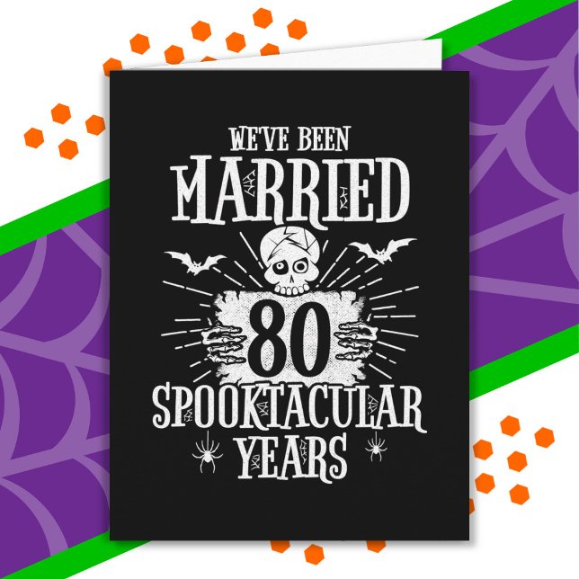 Halloween Spooktacular 80th Wedding Anniversary Card (Creator Uploaded)