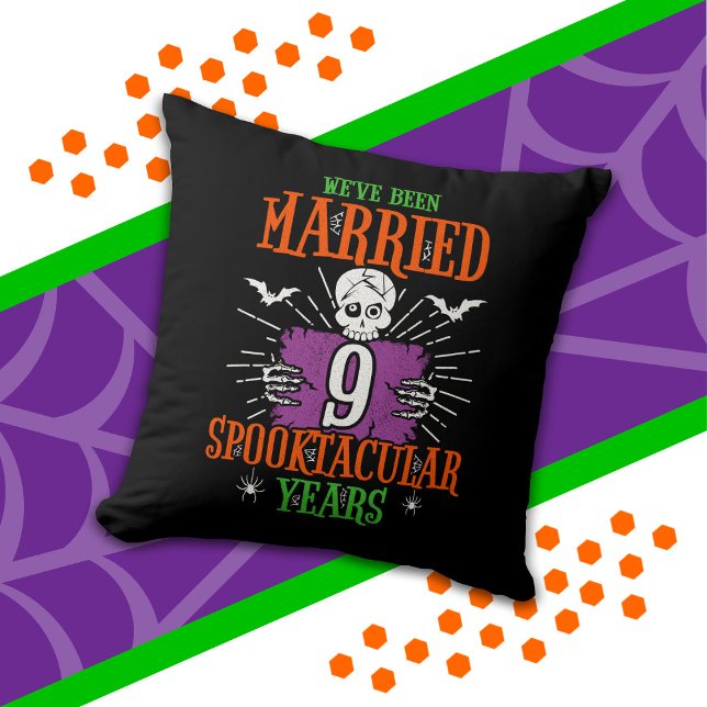 Halloween Spooktacular 9th Wedding Anniversary Cushion (Creator Uploaded)