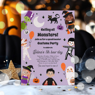Halloween Spooktacular Costume Birthday Party Invitation