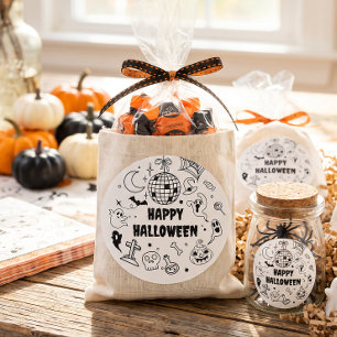 Halloween Spooktacular Costume Kids Birthday Party Classic Round Sticker