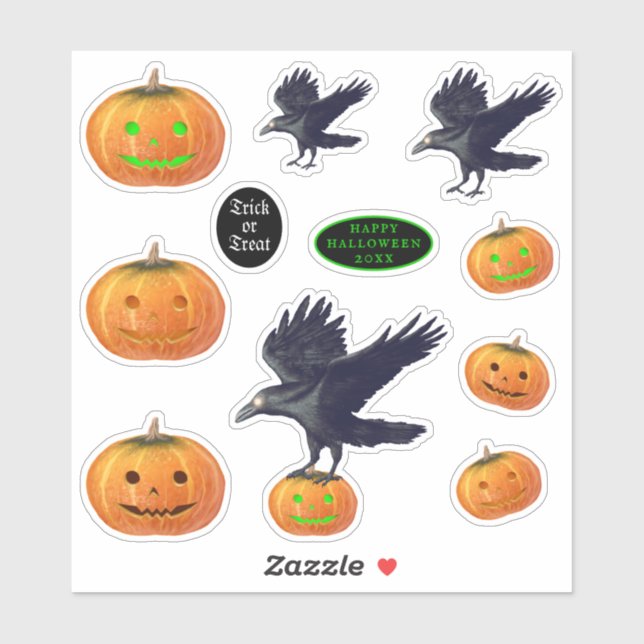 Halloween Spooktacular Pumpkins and Ravens (Sheet)