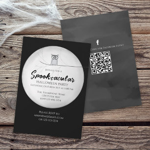 Halloween Spooktacular Spider QR Code Social Media Invitation