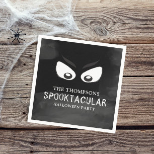 Halloween Spooktacular Spooky Scary Ghost Eyes Napkin