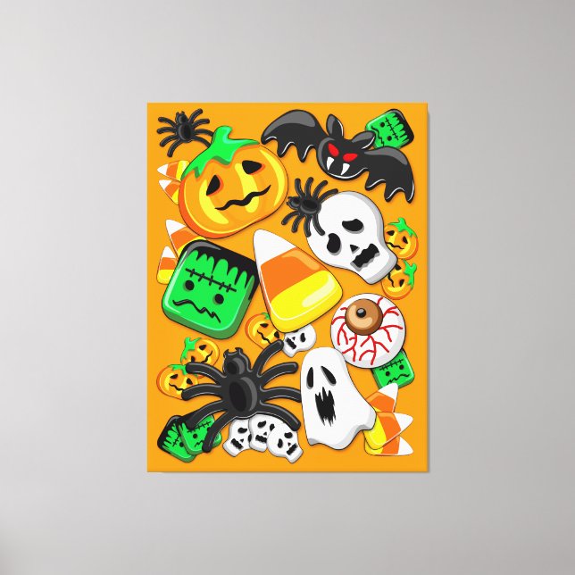 Halloween Spooky Candies Party   Canvas Print (Front)