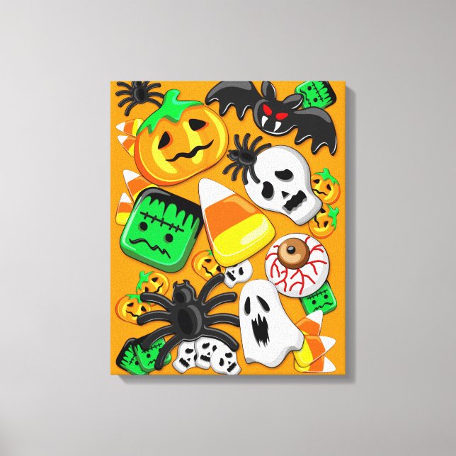 Halloween Spooky Candies Party   Canvas Print (Front)