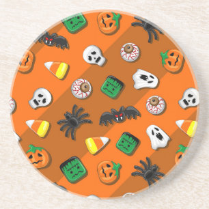 Halloween Spooky Candies Party Coaster