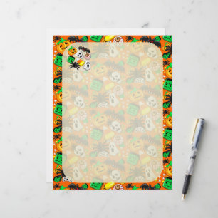 Halloween Spooky Candies Party Custom Letterhead