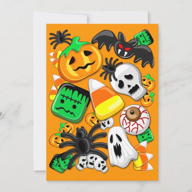 Halloween Spooky Candies Party  Invitation (Front)