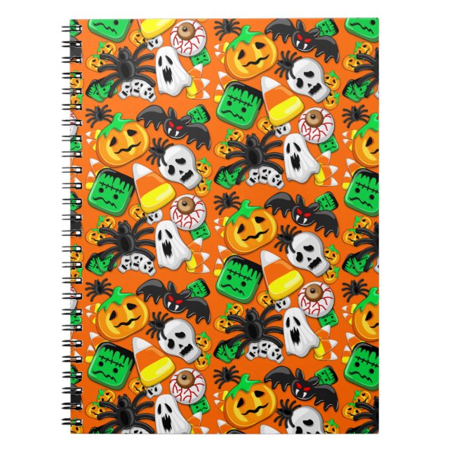 Halloween Spooky Candies Party     Notebook (Front)