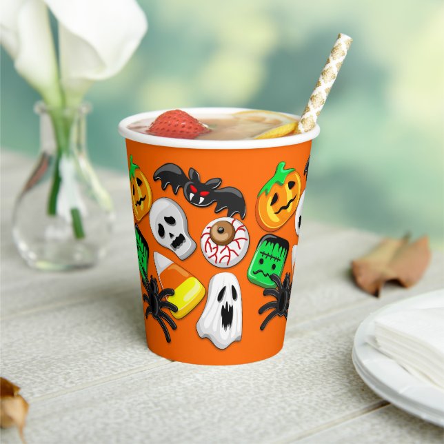 Halloween Spooky Candies Party    Paper Cups (Insitu)