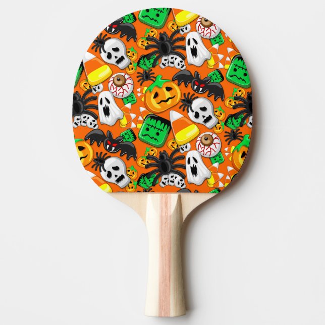 Halloween Spooky Candies Party    Ping Pong Paddle (Front)