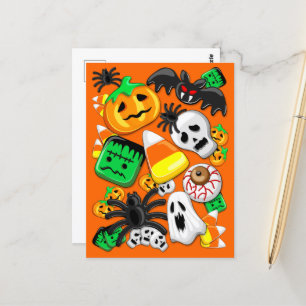Halloween Spooky Candies Party     Postcard