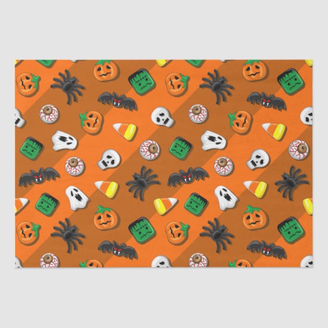 Halloween Spooky Candies Party    Tissue Paper (Front)
