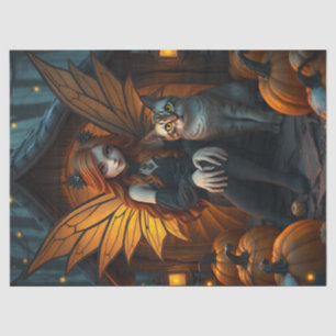 Halloween Spooky Cat and Fairy Fantasy Tissue Pap Paper